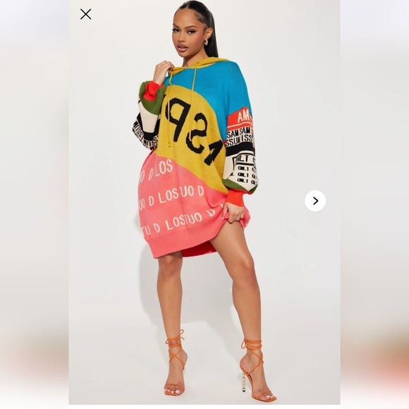 Fashion Nova NWTs Los Moto Sweater Mini Dress - Picture 1 of 7